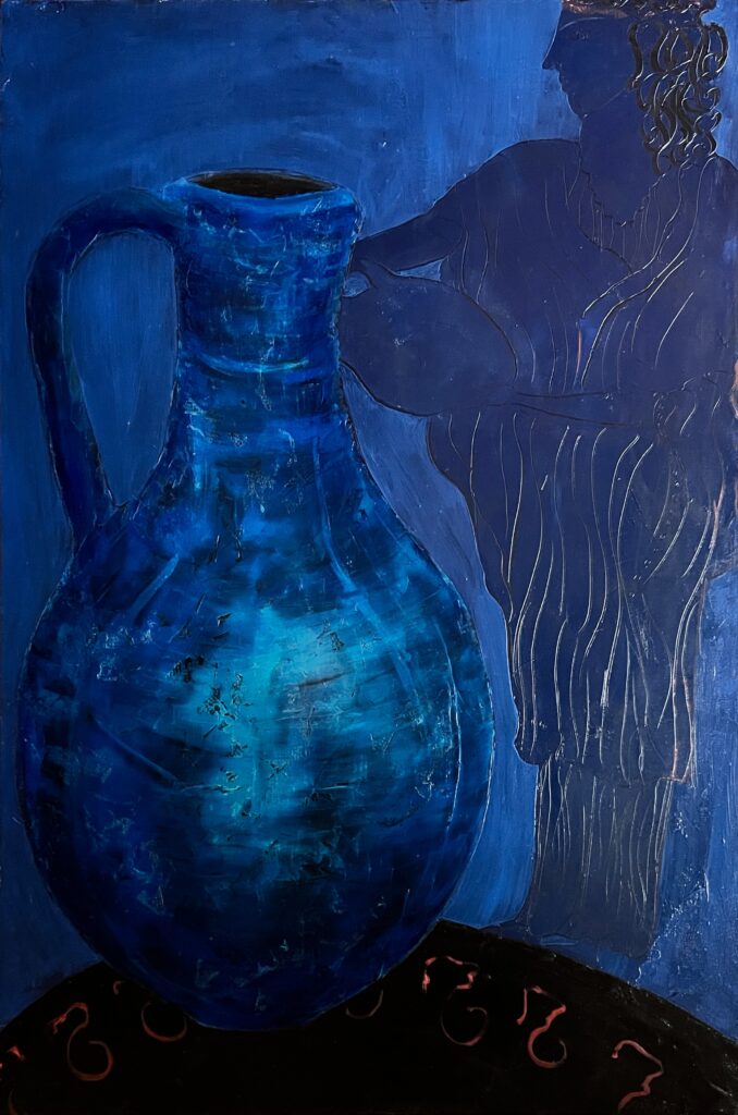 Laurie Goodhart - Blue Pitcher, Night