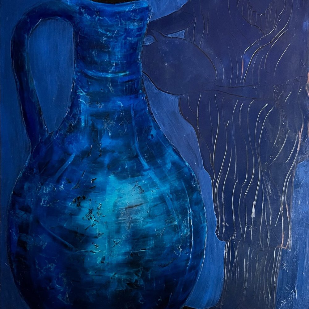 Laurie Goodhart - Blue Pitcher, Night
